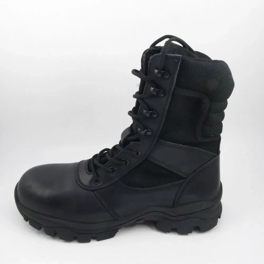 DahWe Men's US 10 Steel Toe Work Boots for Zipper Puncture Proof Slip Resistant